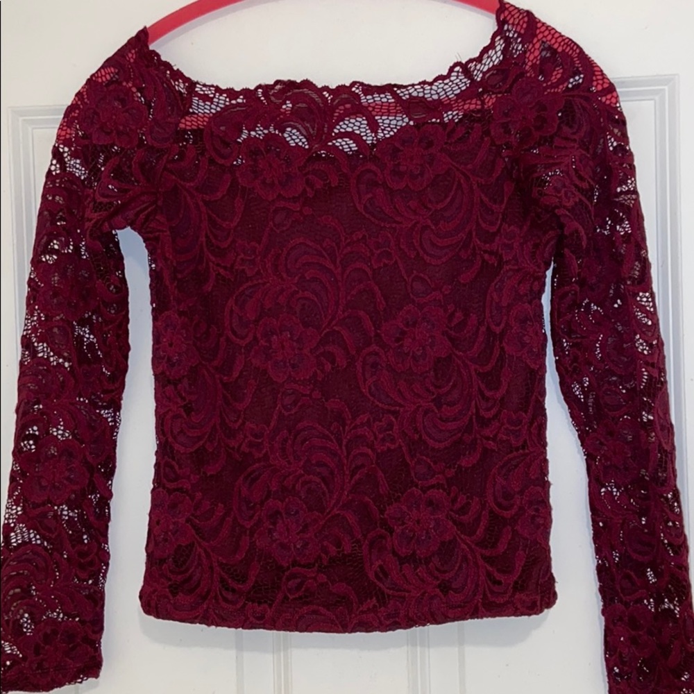 Off the shoulder lace blouse!
